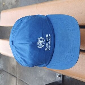Vintage World Health Organization Strap-on Hat Cap